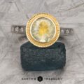 The “Serafina” Halo Ring in 18k yellow gold and platinum with 2.54-carat Montana sapphire