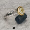 The “Serafina” Halo Ring in 18k yellow gold and platinum with 2.54-carat Montana sapphire