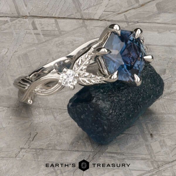 The “Briar” in Platinum with 2.05-Carat Montana Sapphire The “Briar” in Platinum with 2.05-Carat Montana Sapphire