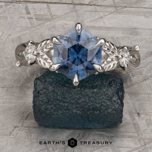 The “Briar” in Platinum with 2.05-Carat Montana Sapphire The “Briar” in Platinum with 2.05-Carat Montana Sapphire
