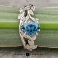 The “Ivey” ring in platinum with 1.64-Carat Montana Sapphire