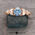 The “Holly” Ring in 14k rose gold with 0.84-Carat Montana Sapphire