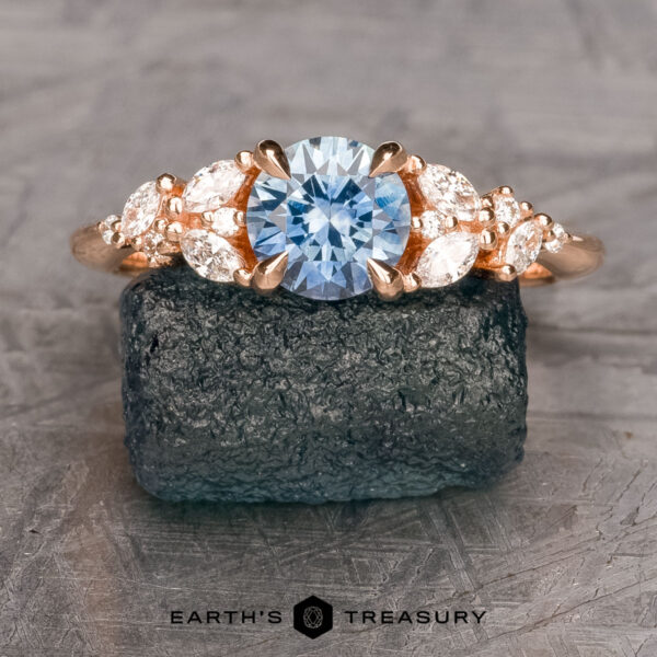 The “Holly” Ring in 14k rose gold with 0.84-Carat Montana Sapphire The “Holly” Ring in 14k rose gold with 0.84-Carat Montana Sapphire