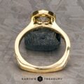 The “Serafina” Halo Ring in 18k yellow gold with 1.21-carat Montana sapphire