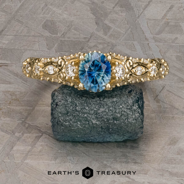 The "Deliah" ring in 14k yellow gold with 1.82-carat Montana sapphire The "Deliah" ring in 14k yellow gold with 1.82-carat Montana sapphire