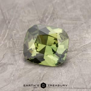 A green square Ceylon sapphire