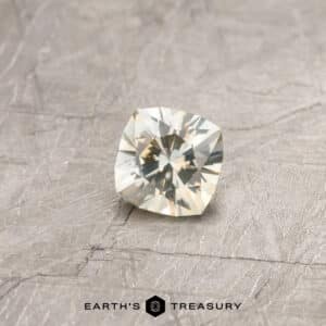 A pale yellow Montana sapphire in our "Stella" square cushion design