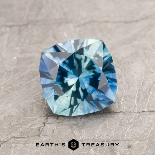 1.17-Carat Montana Sapphire (Heated) A particolored Montana sapphire in our "Stella" square cushion design
