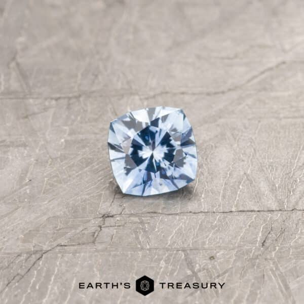 A sky blue Montana sapphire in our "Stella" square cushion design