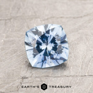 A sky blue Montana sapphire in our "Stella" square cushion design