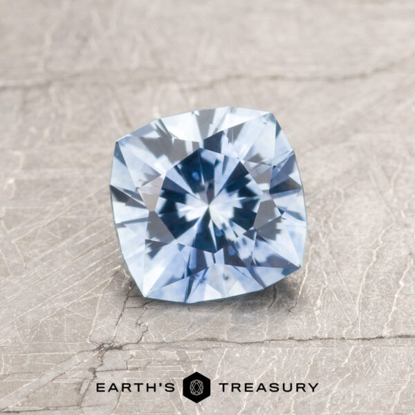0.81-Carat Montana Sapphire (Heated) A sky blue Montana sapphire in our "Stella" square cushion design