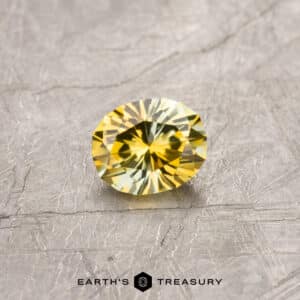A yellow Montana sapphire in our "Serendipity" oval design