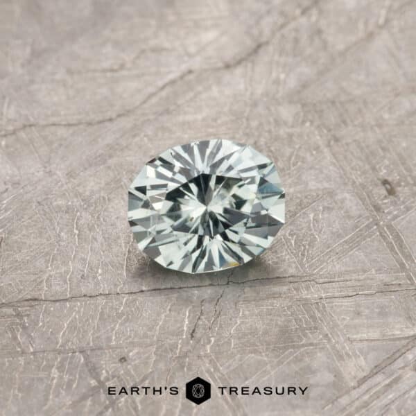 An aqua Montana sapphire in our "Serendipity" oval design