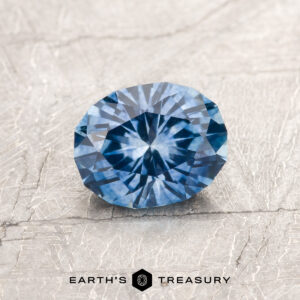 A blue Montana sapphire in our "Serendipity" oval design