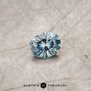 An aqua Montana sapphire in our "Serendipity" oval design