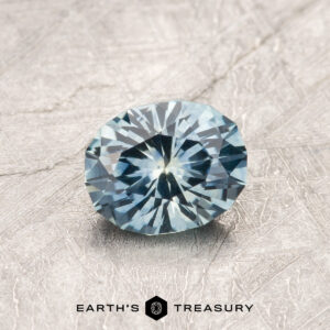An aqua Montana sapphire in our "Serendipity" oval design