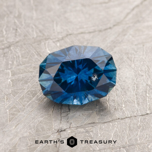 1.01-Carat Montana Sapphire (Heated) A blue Montana sapphire in our "Testudo" oval design