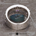 The Wide Borealis Ring in 18k white gold with Unheated Montana Sapphires