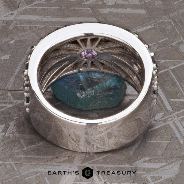 The Wide Borealis Ring in 18k white gold with Unheated Montana Sapphires The Wide Borealis Ring in 18k white gold with Unheated Montana Sapphires