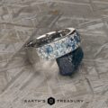 The Thin Borealis Ring in 14k white gold with Teal Montana Sapphires (Heated)