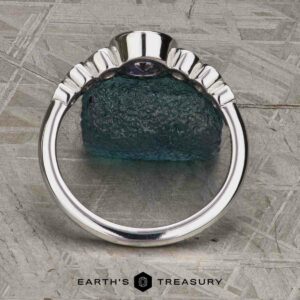 The "Nadine" ring in 14k white gold with 0.77-carat Montana sapphire