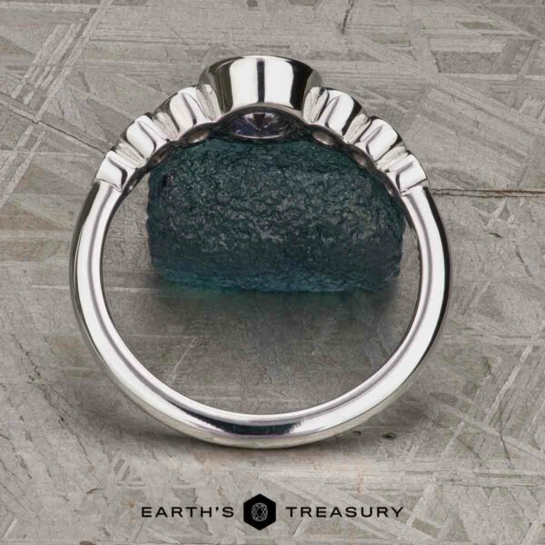 The "Nadine" ring in 14k white gold with 0.77-carat Montana sapphire The "Nadine" ring in 14k white gold with 0.77-carat Montana sapphire