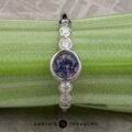 The "Nadine" ring in 14k white gold with 0.77-carat Montana sapphire