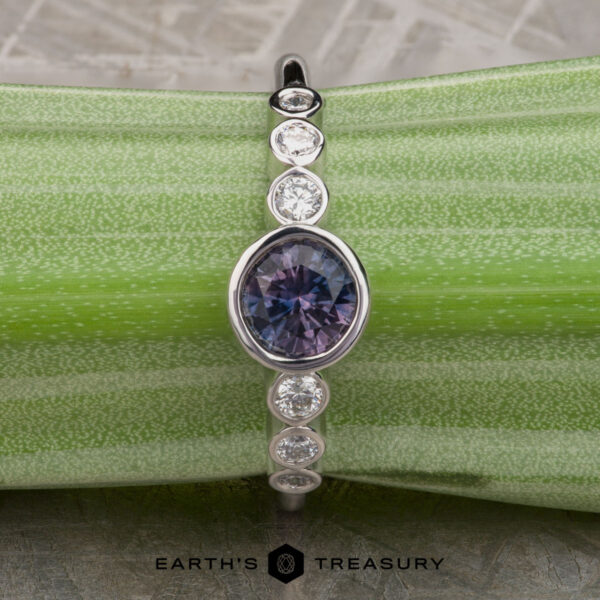 The "Nadine" ring in 14k white gold with 0.77-carat Montana sapphire The "Nadine" ring in 14k white gold with 0.77-carat Montana sapphire