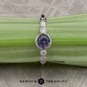 The "Nadine" in 14k white gold with 0.77-carat Montana sapphire