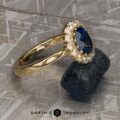 The "Elaine" ring in 18k yellow gold with 1.64-carat Montana sapphire