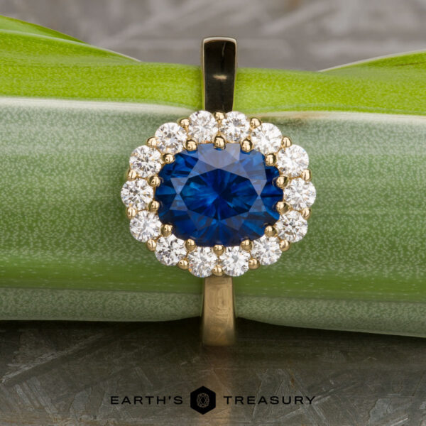 The "Elaine" ring in 18k yellow gold with 1.64-carat Montana sapphire The "Elaine" ring in 18k yellow gold with 1.64-carat Montana sapphire