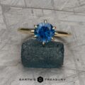 The Minimal "Anemone" in 14k yellow gold with 1.60-carat Montana sapphire