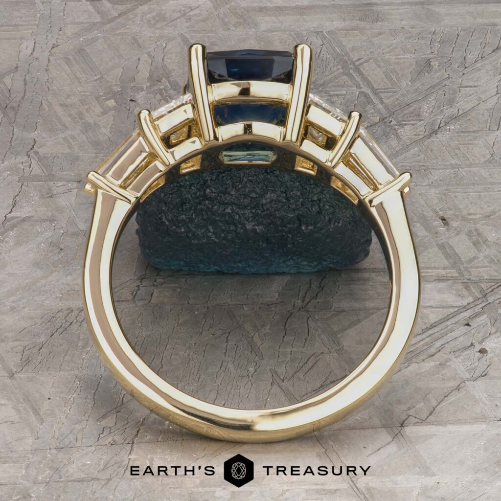The "Ariadne" Five-Stone Ring in 14k yellow gold with 2.41-Carat Montana Sapphire
