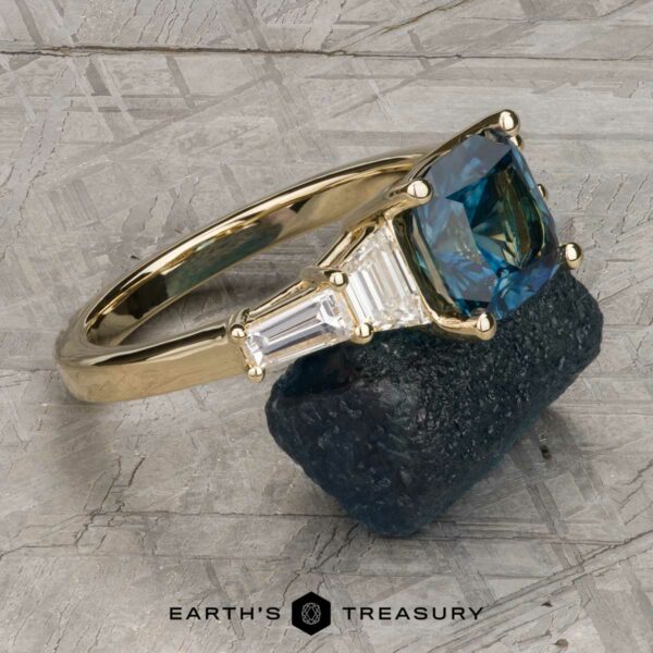 The "Ariadne" Five-Stone Ring in 14k yellow gold with 2.41-Carat Montana Sapphire The "Ariadne" Five-Stone Ring in 14k yellow gold with 2.41-Carat Montana Sapphire