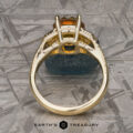 The "Ramona" Three-Stone Ring in 18k yellow gold with 4.02-Carat Montana Sapphire