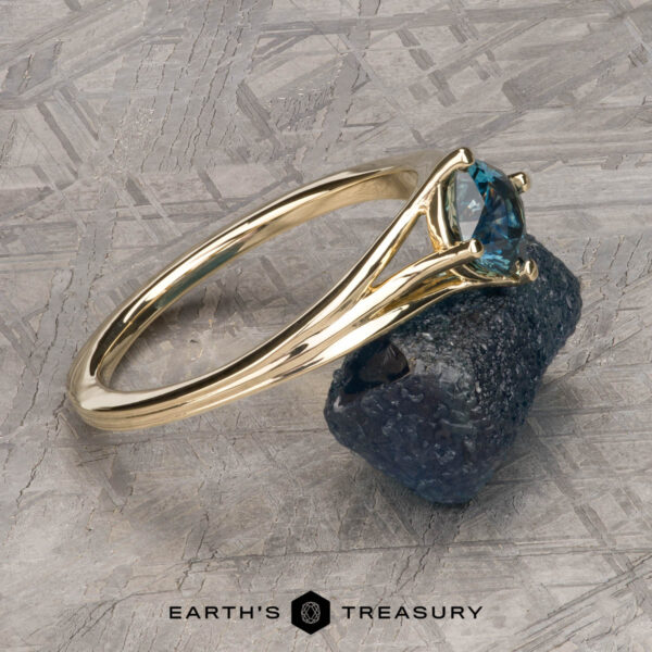 The "Alora" ring in 14k yellow gold with 0.97-Carat Montana Sapphire The "Alora" ring in 14k yellow gold with 0.97-Carat Montana Sapphire