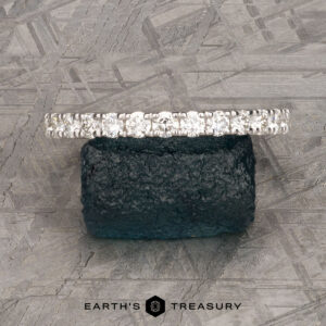The Deluxe Pave “Madeline” Band in 18k white gold