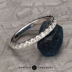 The Deluxe Pave “Madeline” Band in 18k white gold