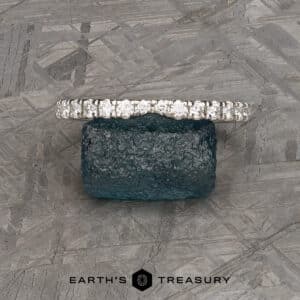 The Classic Pave Notched Diamond Band in platinum