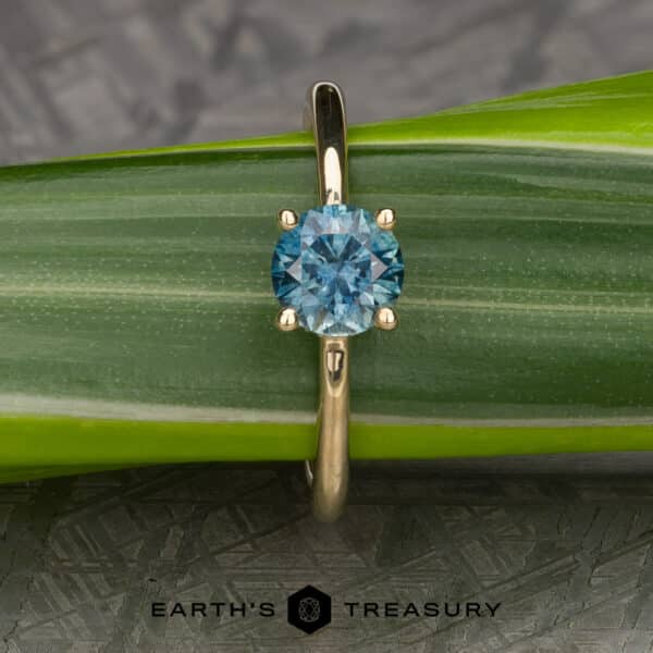 The "Felicia" in 14k yellow gold with 1.12-carat Montana sapphire
