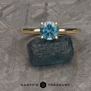 The "Felicia" in 14k yellow gold with 1.12-carat Montana sapphire