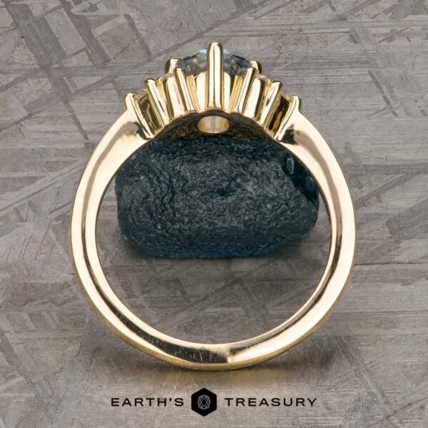 The Straight Sappho in 14k yellow gold with 1.06-carat Montana sapphire The Straight Sappho in 14k yellow gold with 1.06-carat Montana sapphire