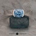 The Wide "Larisa" ring in 14k white gold with 1.42-carat Montana sapphire