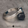 The Wide "Larisa" ring in 14k white gold with 1.42-carat Montana sapphire