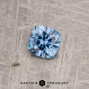 A blue Montana sapphire in our "Stella" square design
