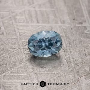 A blue-green Montana sapphire in our "Testudo" oval design