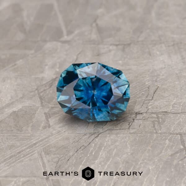 1.72-Carat Peacock Blue Montana Sapphire (Heated) A blue-green Montana sapphire in our "Orion" oval design