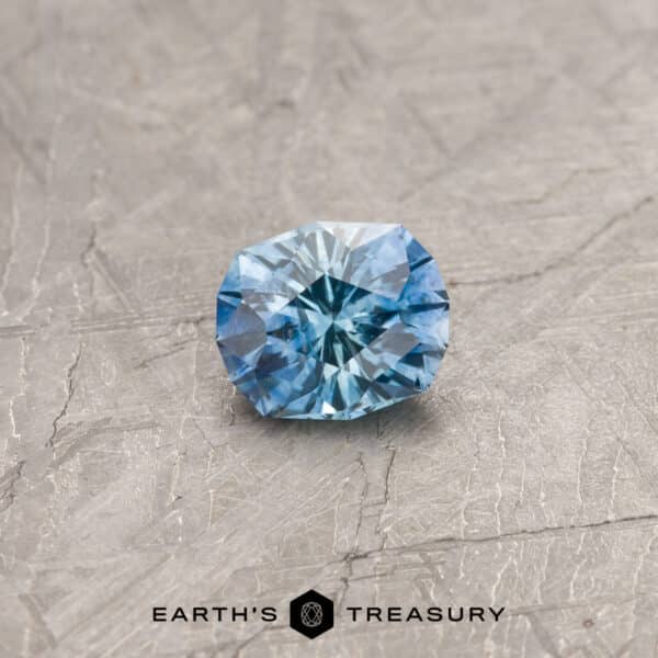 A bicolored Montana sapphire in our "Helena" oval design