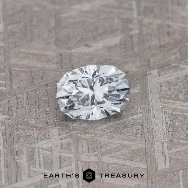 1.66-Carat Near Colorless Madagascar Sapphire A gray Madagascar sapphire in our "Testudo" oval design