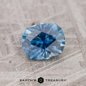 A blue Montana sapphire in our "Helena" oval design